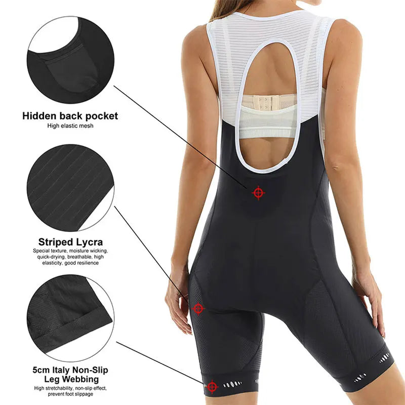 X-TIGER Women's Padded Cycling Bib Shorts UPF 50+ MTB Tights