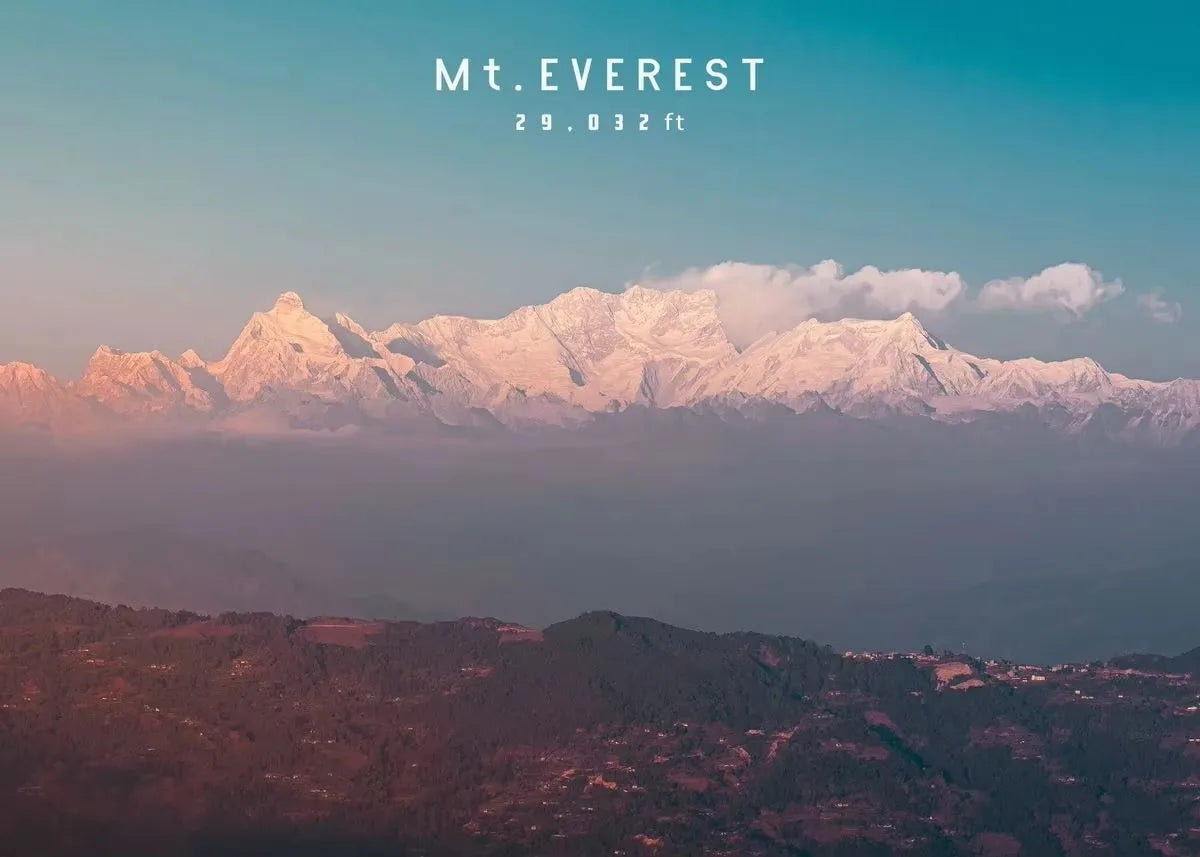 Mount Everest Panoramic Canvas Wall Art | Mountain Print