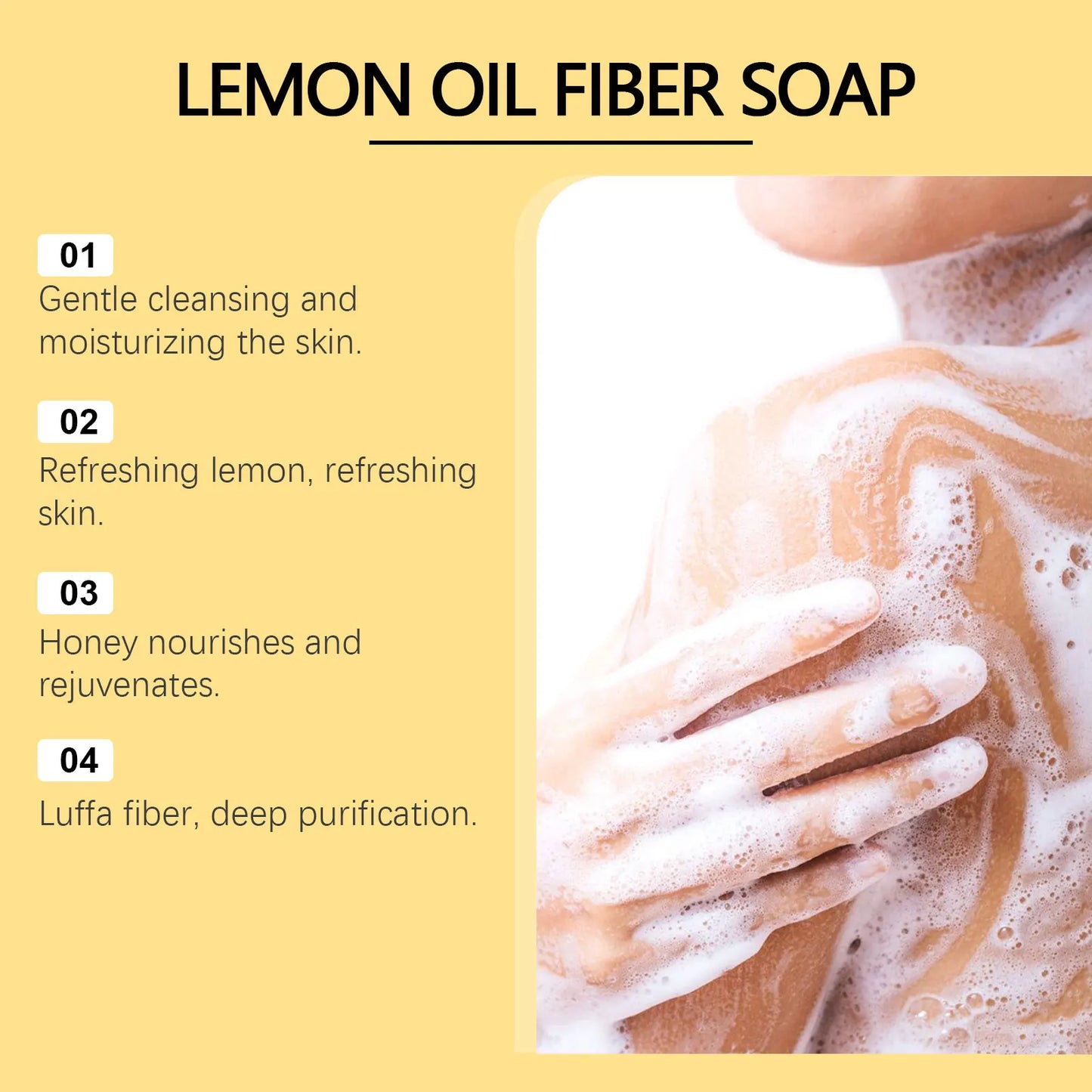 OUHOE Lemon Body Soap – Oil Control, Anti-Acne & Deep Cleanse
