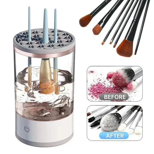 Automatic Rotating Makeup Brush Cleaner Electric Cosmetic Brush Washing Machine Peaceful Pleasures Health and Wellness