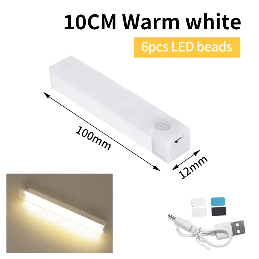 USB Rechargeable PIR Motion Sensor LED Night Light – Cabinet Lamp