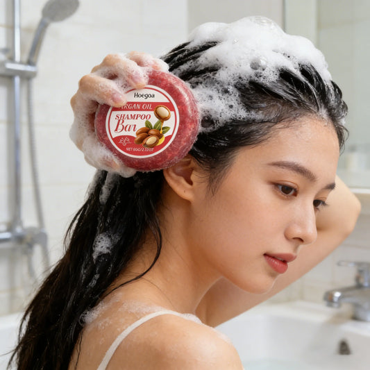HOEGOA Shampoo Bar – Frizz Control, Repair & Hydration 60g Solid Shampoo Bar Peaceful Pleasures Health and Wellness