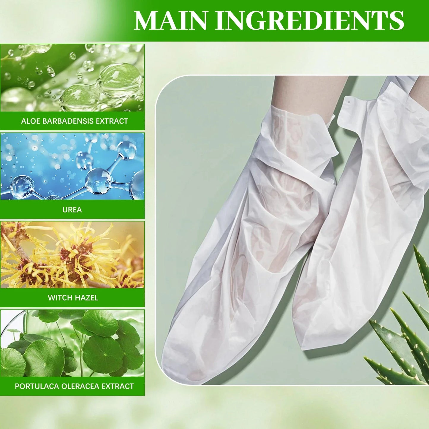 Aloe Vera Exfoliating Foot Mask Socks – Moisturizing 1 Pair