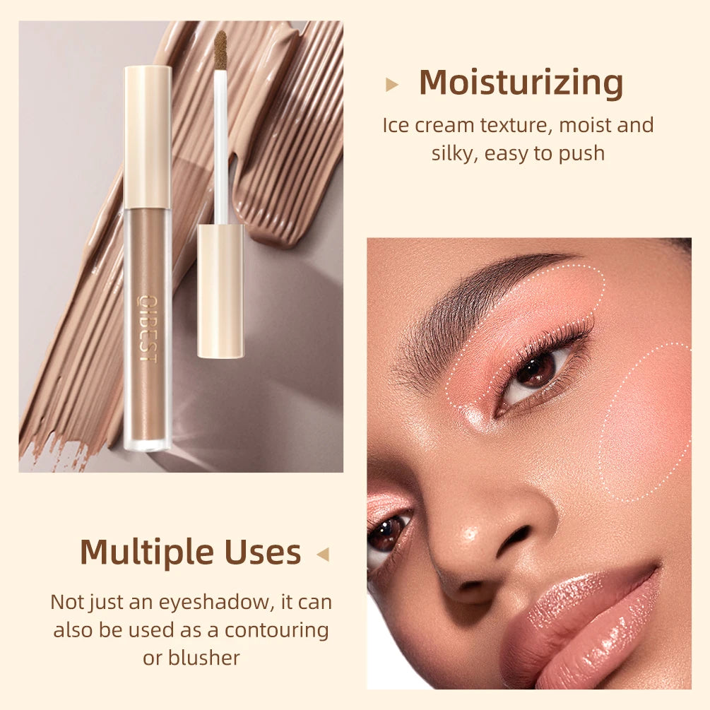 QIBEST 8 Color Matte Liquid Eyeshadow Set Long Lasting Waterproof Eye Shadows Quick-drying Nude White Eyeshadow Makeup Cosmetics Peaceful Pleasures Health and Wellness