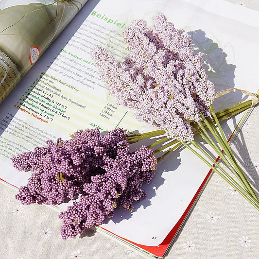 PE Lavender Artificial Flowers – Wedding & Home Décor Bouquet Artificial Flower Bouquet Peaceful Pleasures Health and Wellness