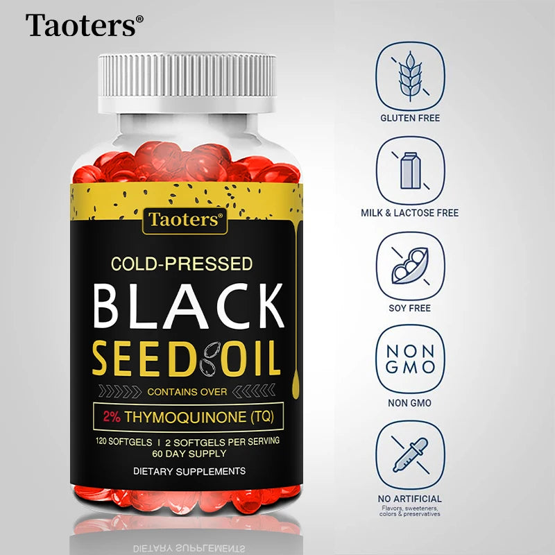 Black Seed Oil Capsules | Cold Pressed Nigella Sativa Supplement
