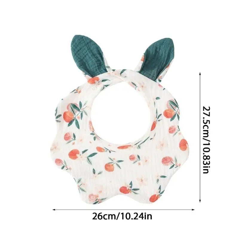 4-Layer Cotton Baby Bib & Burp Cloth | Soft Drool Towel