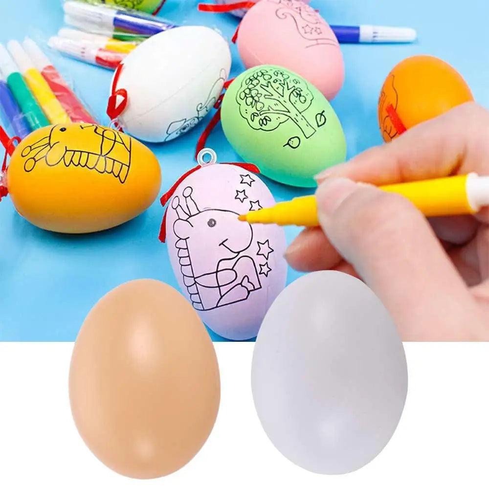 Fake Plastic Eggs Set of 10 – Paintable Easter & Nest Eggs