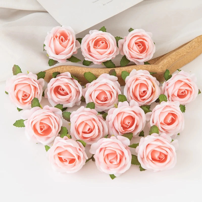 Artificial Silk Rose Heads – Wedding & DIY Decor, 15–30 pcs