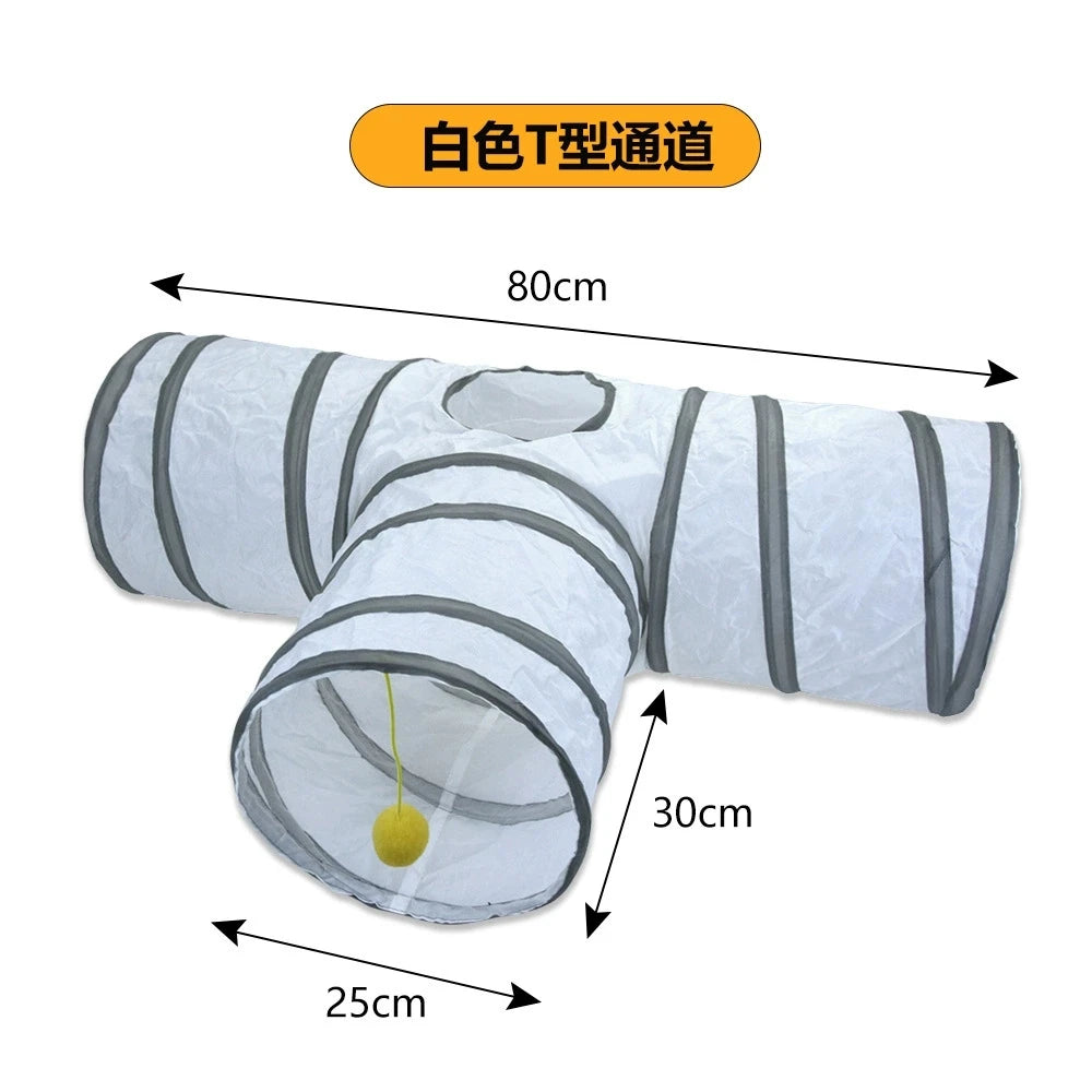 Foldable Cat Tunnel Toy – Interactive Play Tube for Cats