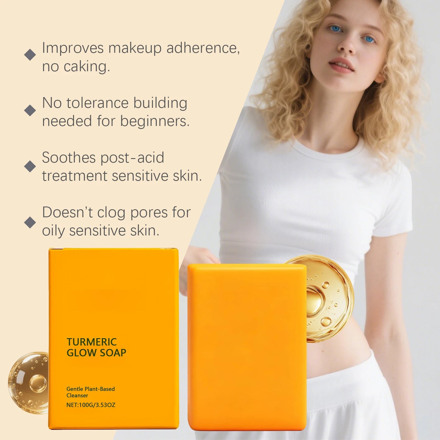Turmeric Kojic Acid Glow Soap – Brightening & Dark Spot Bar