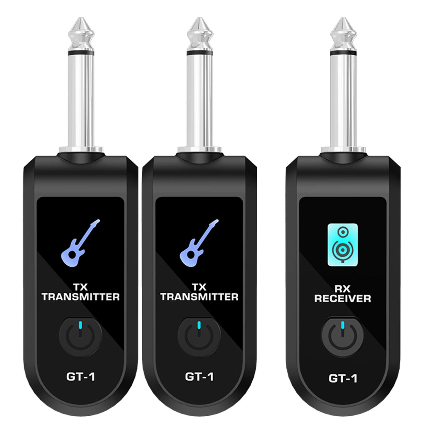 20CH 2.4G Wireless Instrument Audio Transmission System Anti-Interference 30-50M Range Hi-Fi 48K/16bit for Electric Instruments Peaceful Pleasures Health and Wellness One to two