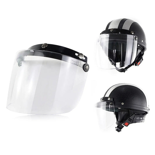 Motorcycle 3-Snap Visor Lens Shield Sturdy Anti Dizziness Motorcycle Helmet Visor Lens Gift for Friends Family Members Neighbors Peaceful Pleasures Health and Wellness