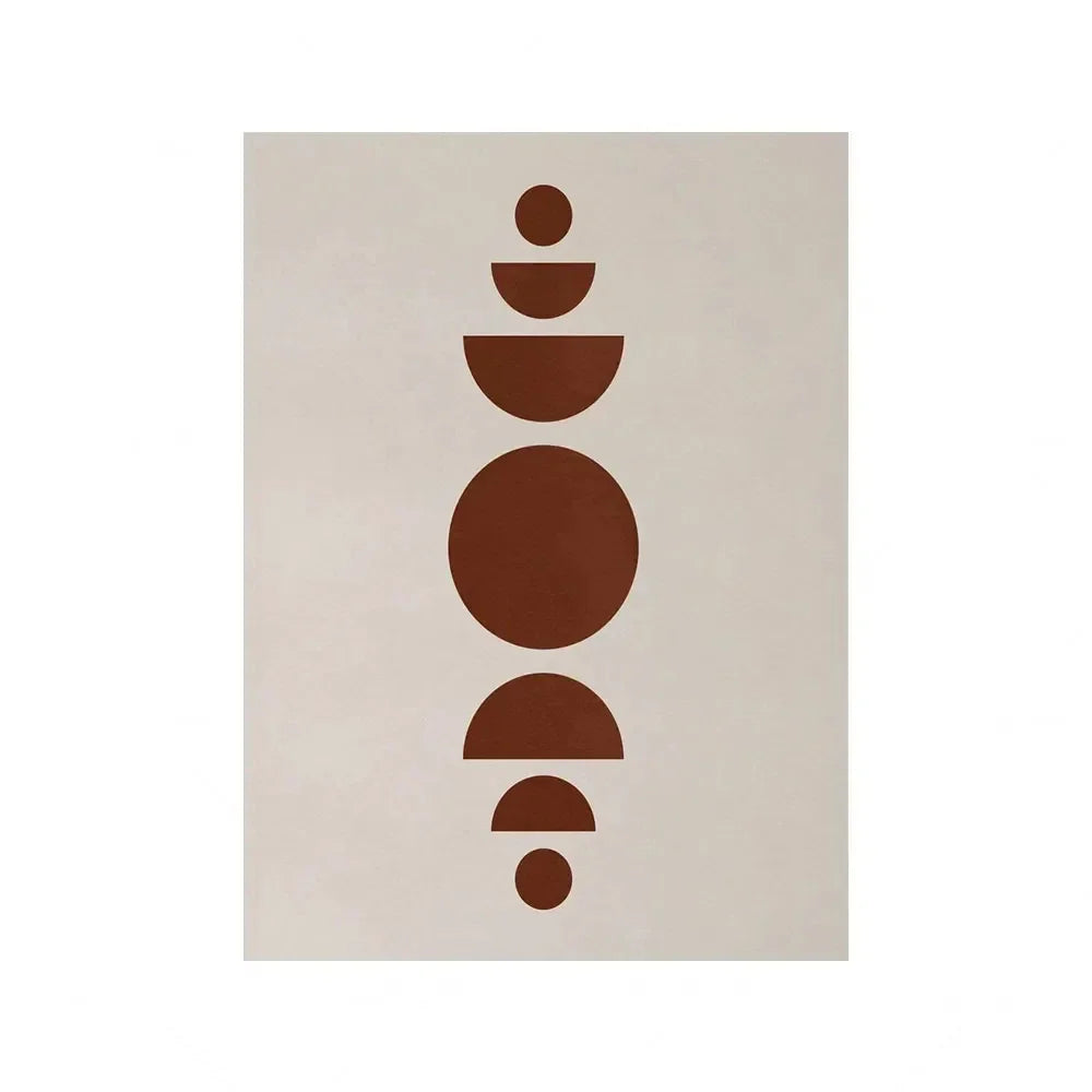 Burnt Orange Boho Abstract Canvas Wall Art | Terracotta Print Canvas Wall Art Print Peaceful Pleasures Health and Wellness 10 40x50cm Unframed
