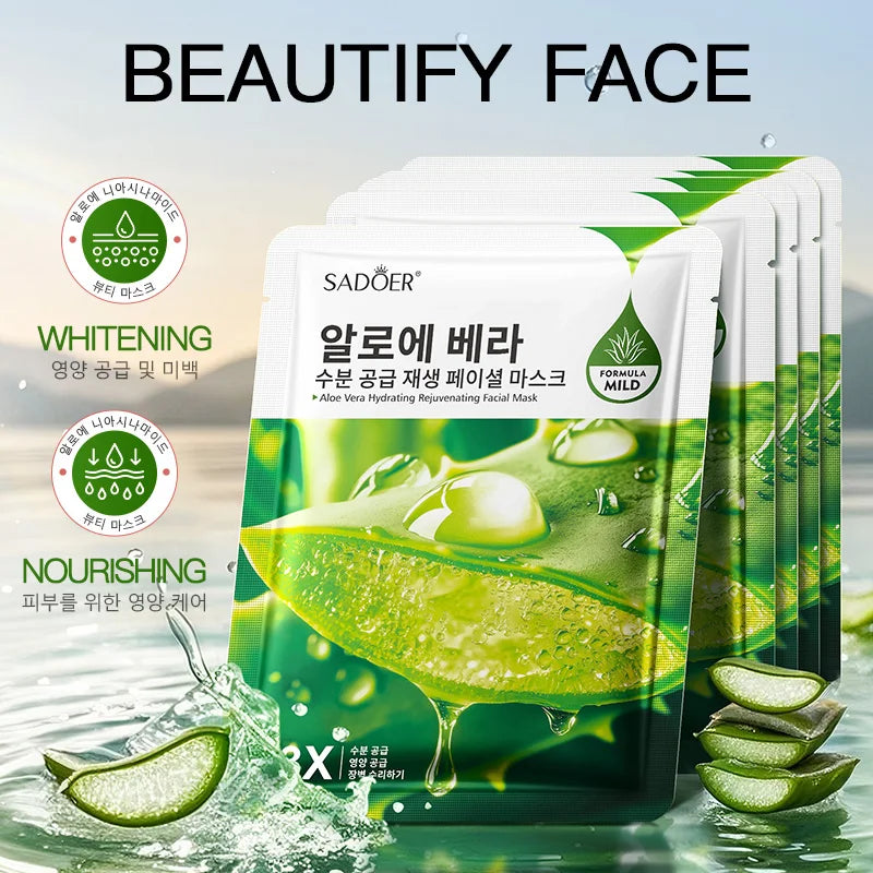 SADOER Fruits Face Mask 8pcs – Anti-Aging & Moisturizing
