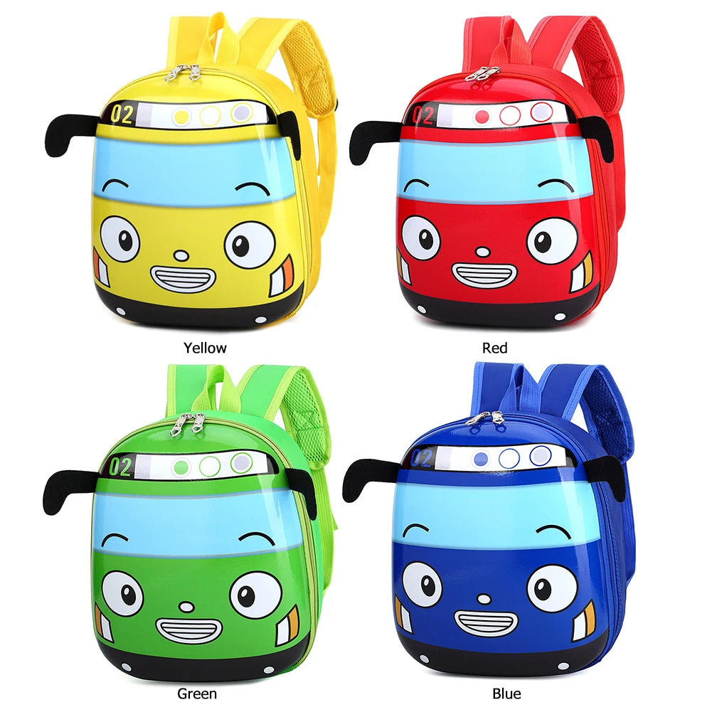 3D Cartoon Bus Toddler Backpack for Kids Peaceful Pleasures Health and Wellness