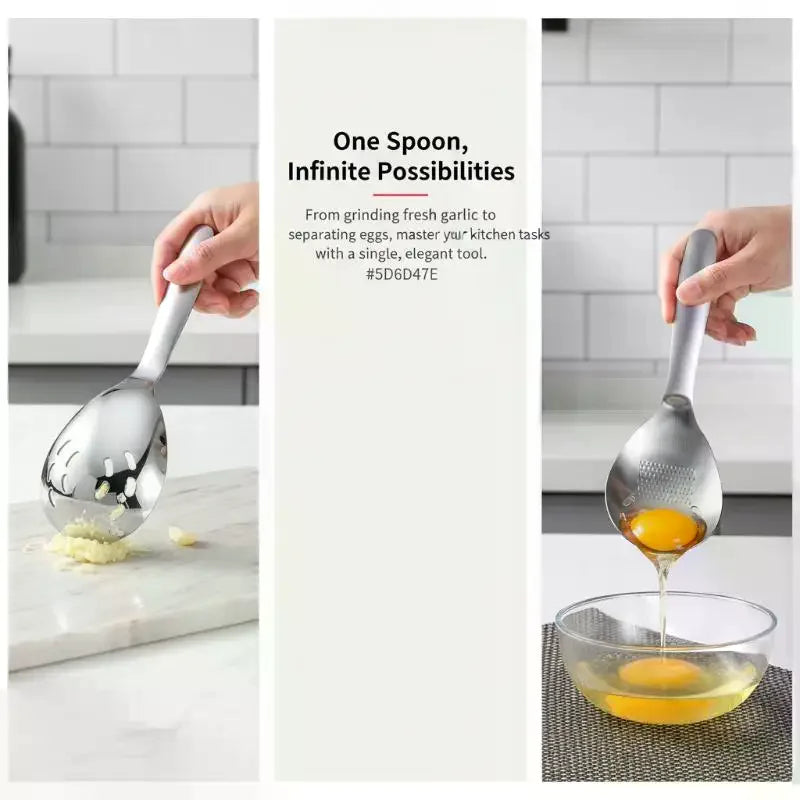 3-in-1 Stainless Steel Potato Masher, Slotted Spoon & Egg Separator