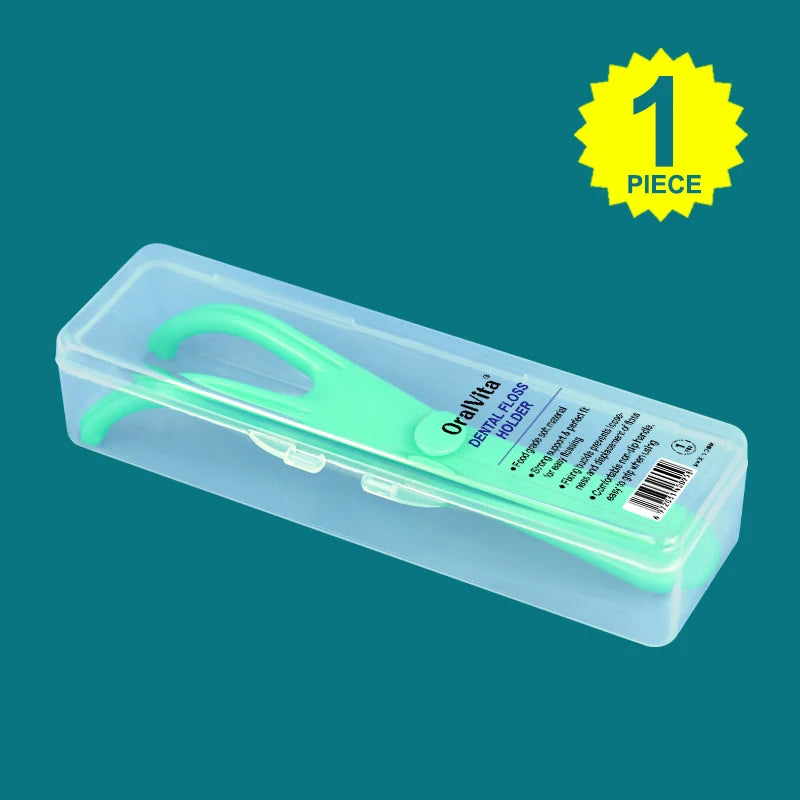 1/2Pcs Reusable Pick Holder Y Shape Plastic Dental Floss Rack Teeth Clean Care Tool Without Dental Floss Oral Hygiene Toothpick Peaceful Pleasures Health and Wellness 1pcs Green
