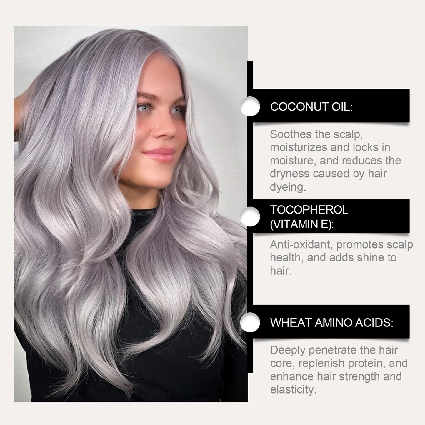 HOEGOA Silver Grey Temporary Hair Color Spray – 30ml Temporary Hair Color Peaceful Pleasures Health and Wellness