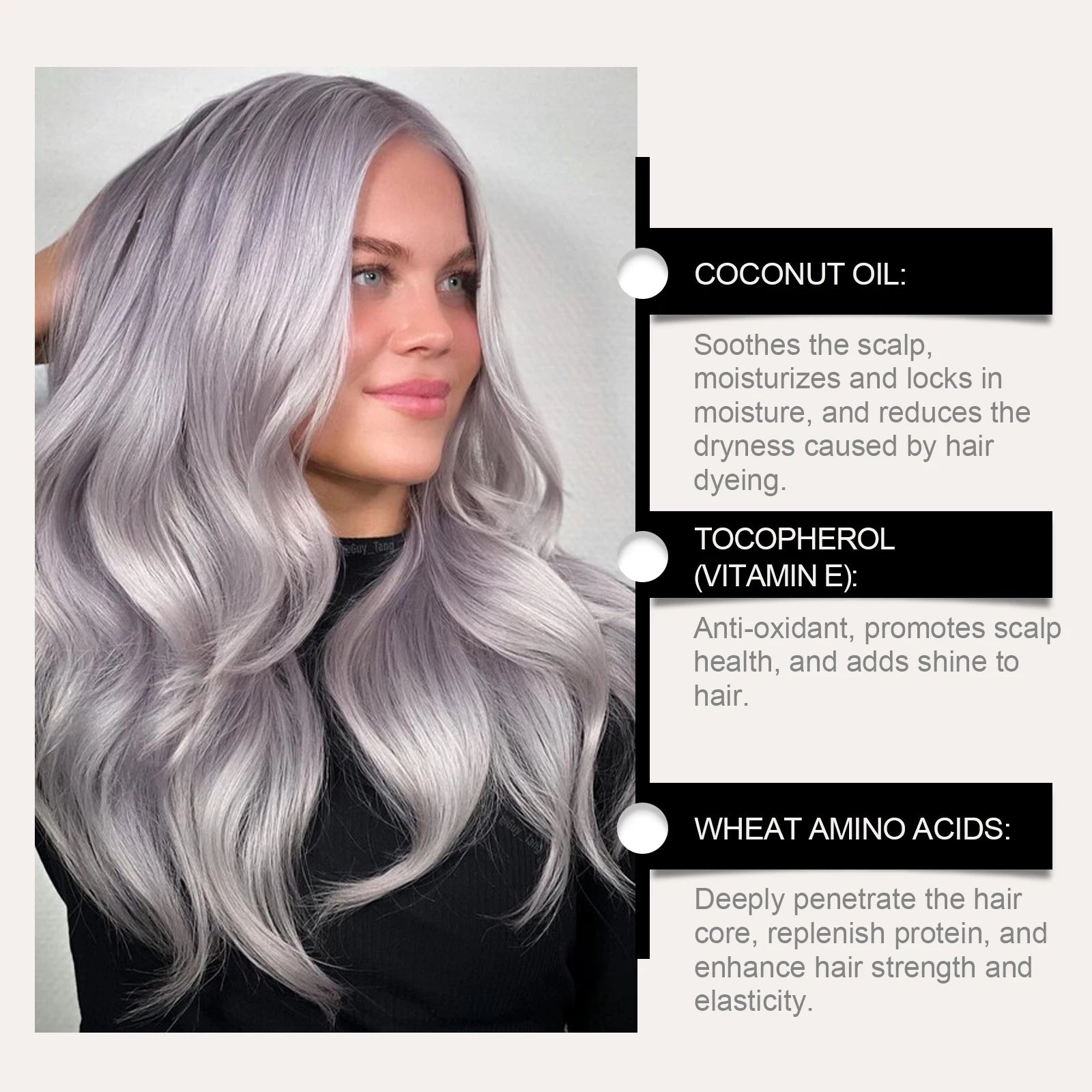 HOEGOA Silver Grey Temporary Hair Color Spray – 30ml Temporary Hair Color Peaceful Pleasures Health and Wellness