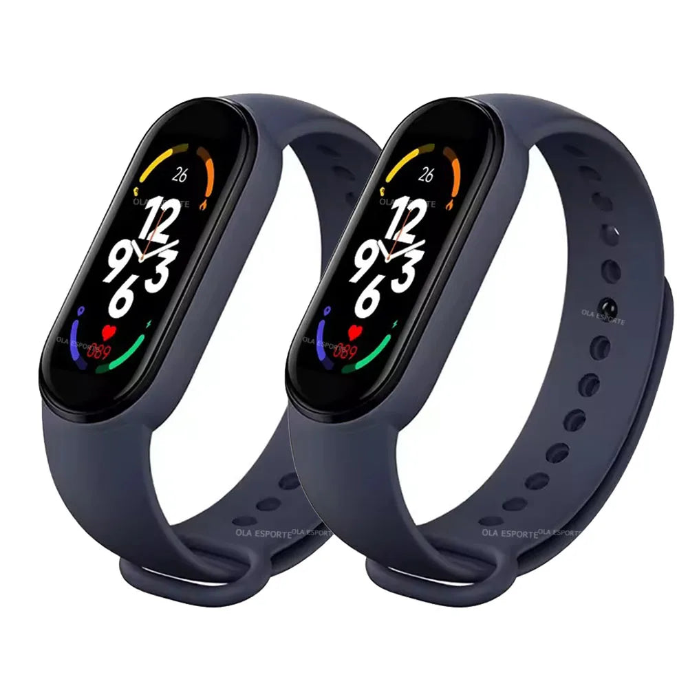 M9 Smart Watch Men Women Fitness Smart Bracelet Sports Band Heart Rate Blood Pressure Monitor Waterproof Multi-function Watches Peaceful Pleasures Health and Wellness 2pc Blue