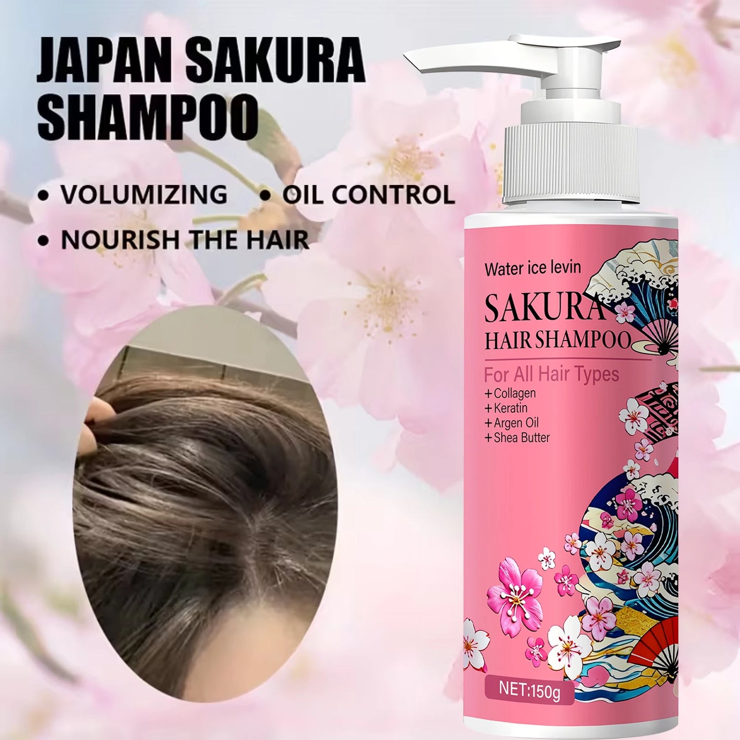 Sakura Collagen & Keratin Shampoo | Argan Oil & Shea Butter