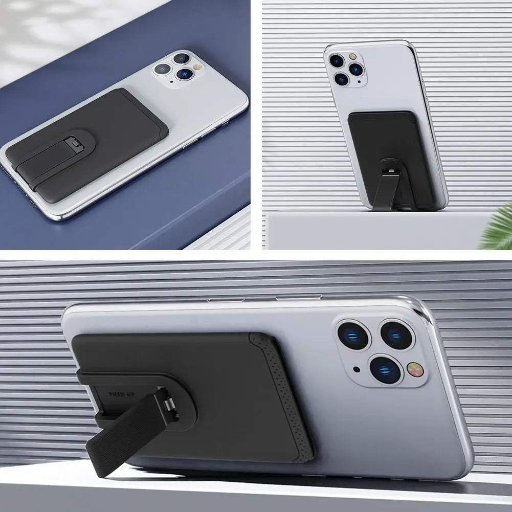 Silicone Stick-On Phone Card Holder Wallet – Universal Fit