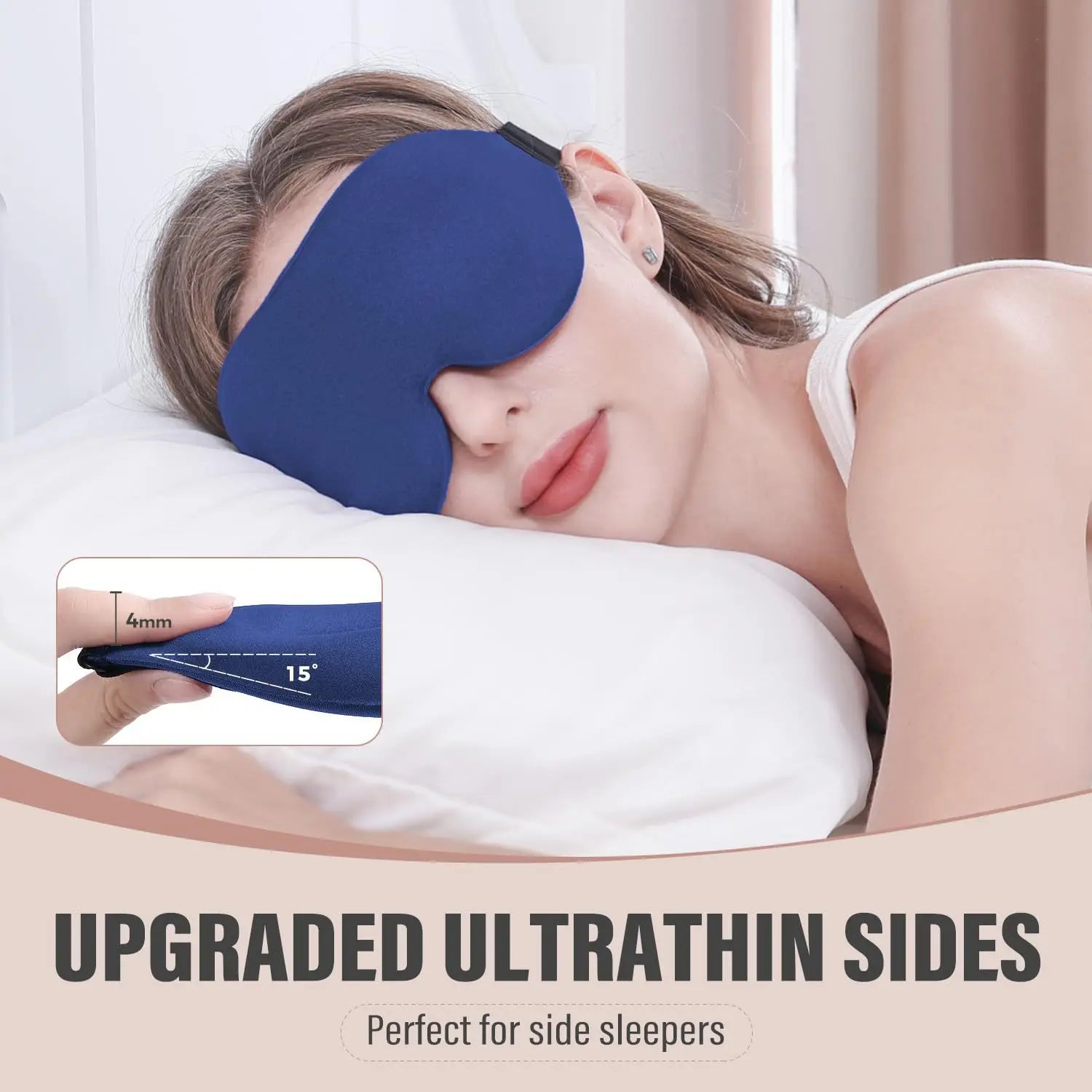 Eye Mask for Sleeping 3D Contoured Cup Blindfold Concave Molded Night Sleep Mask Block Out Light with Women Men Peaceful Pleasures Health and Wellness
