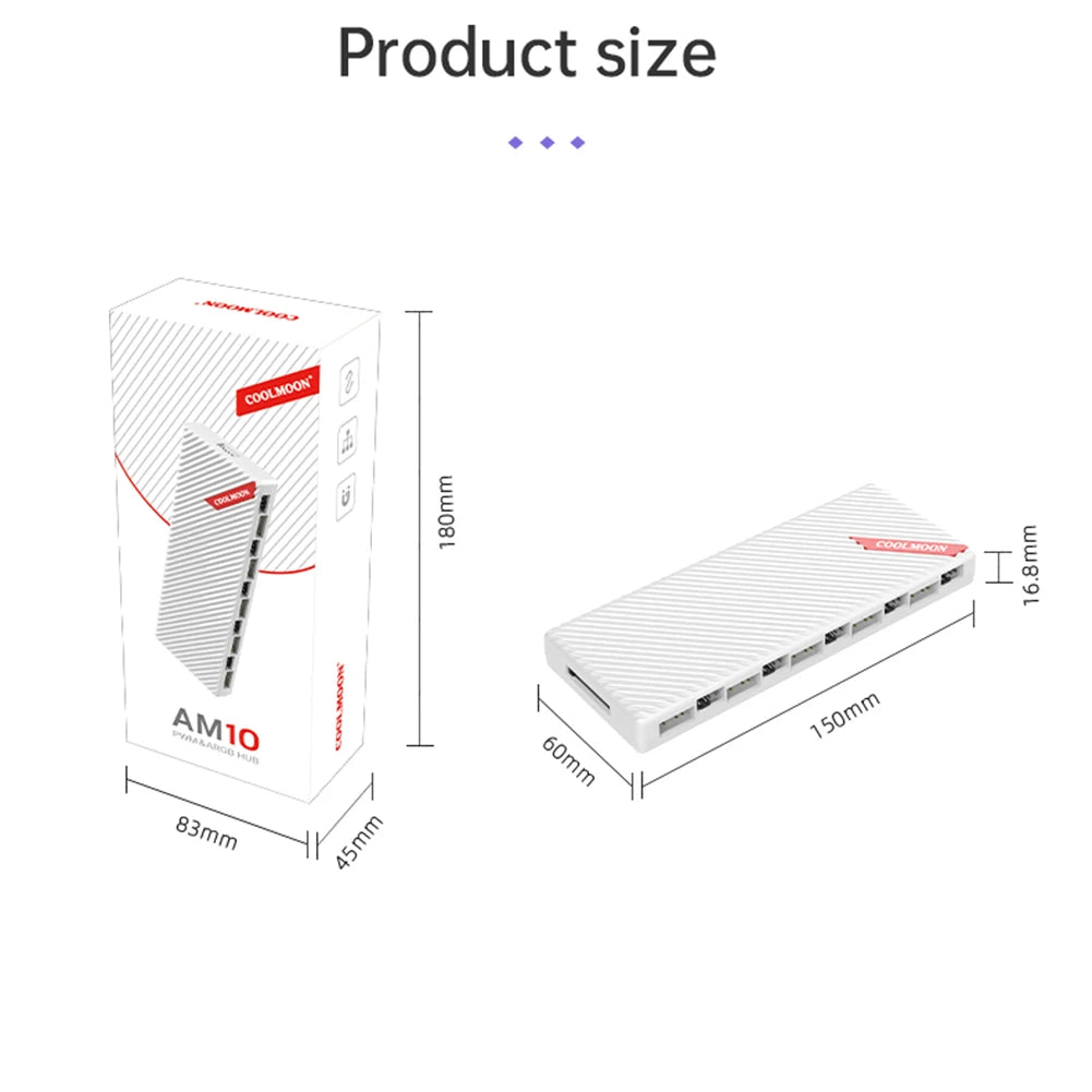 1 To 10 ARGB Controller Splitter SATA Powered 5V 3Pin Cooling Fan Controller Magnetic Suction 4Pin PWM Hub for PC Case Fan Peaceful Pleasures Health and Wellness