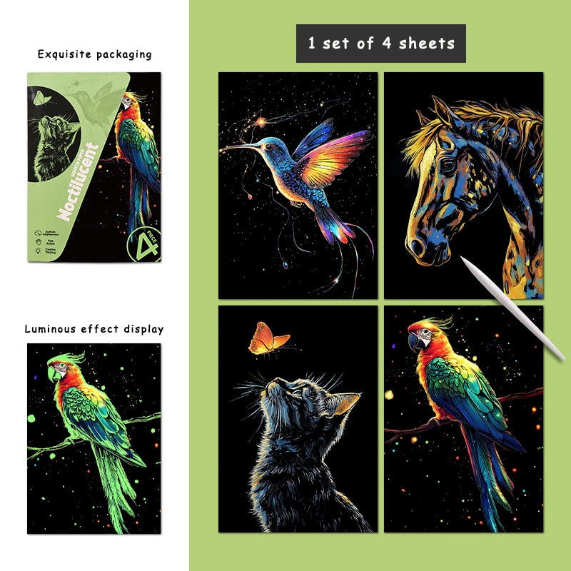 A5 Light Scratch Drawings Adult Colorful Paper Student Creative Toy