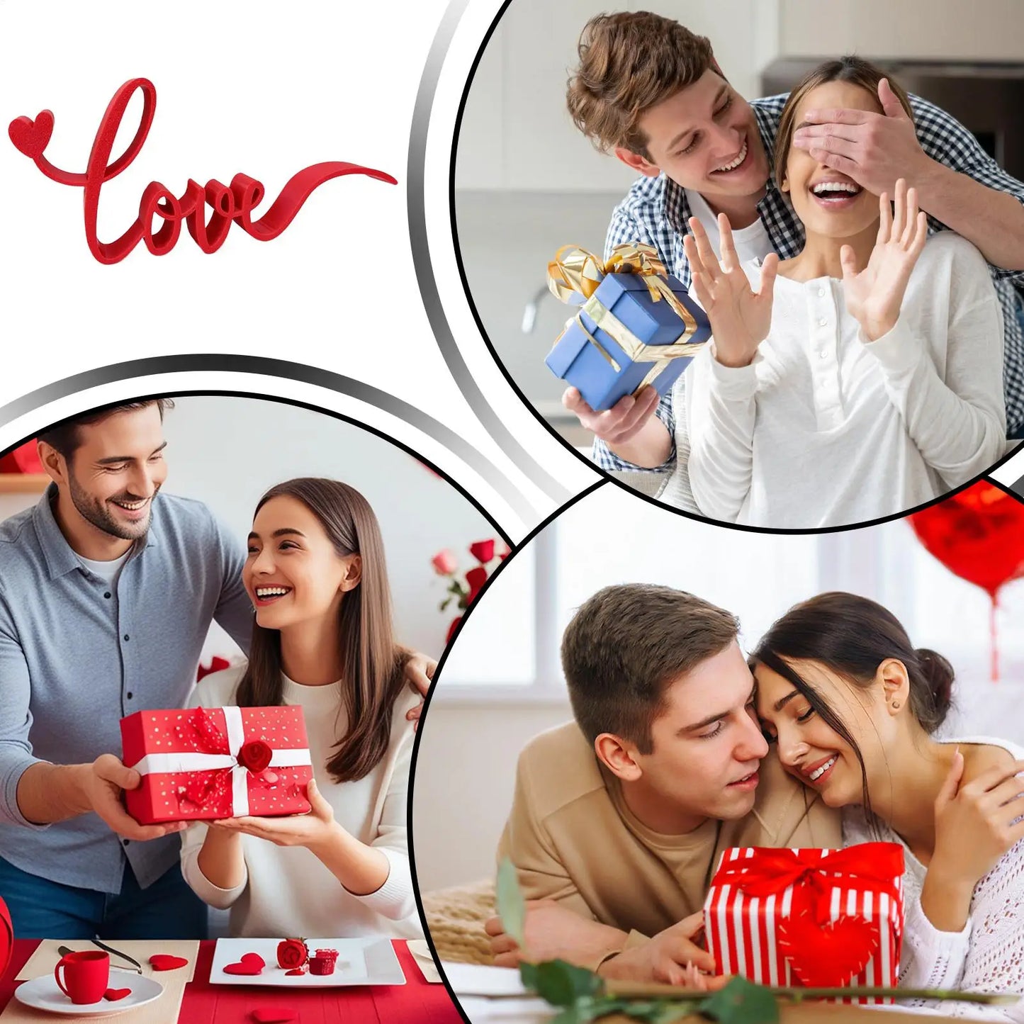 Red 3D LOVE Letters Table Ornament | Valentine's Wedding Decor