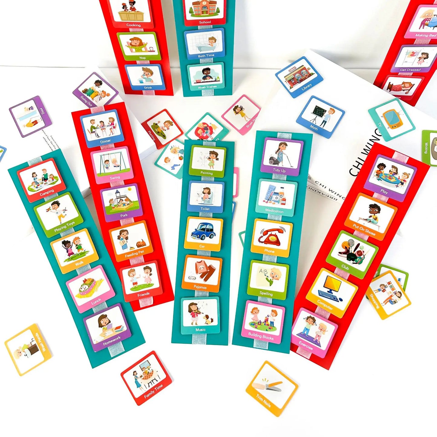 Bview Art Kids Visual Schedule Cards Non Verbal Communication Tool