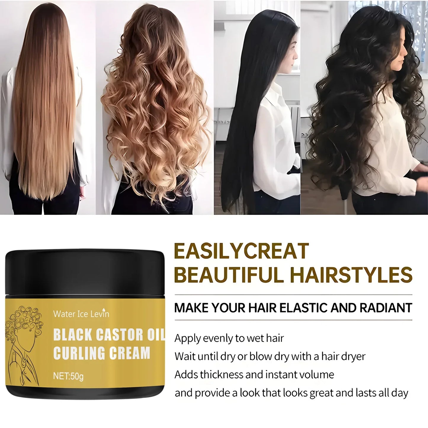 Black Castor Oil Curl Conditioner – Moisturize & Define Curls