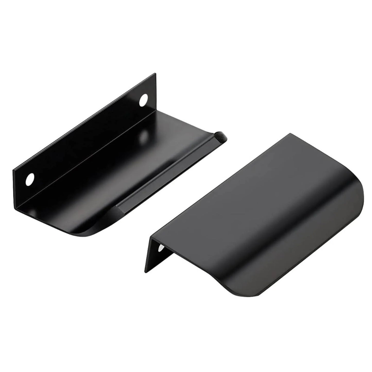 Finger Edge Pulls for Cabinets Metal Dresser Knobs Cabinet Door Pulls Knobs for Furniture Closet Wardrobe Peaceful Pleasures Health and Wellness Black 8mm
