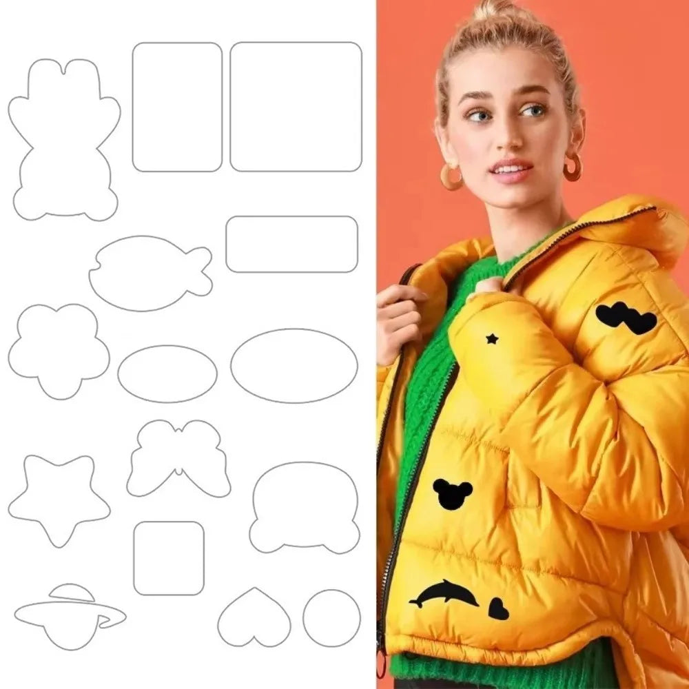 Apparel Applique Self Adhesive Black Patches DIY Craft Washable Waterproof Patch Sewing Fabric Sticker Thermal Transfer Peaceful Pleasures Health and Wellness