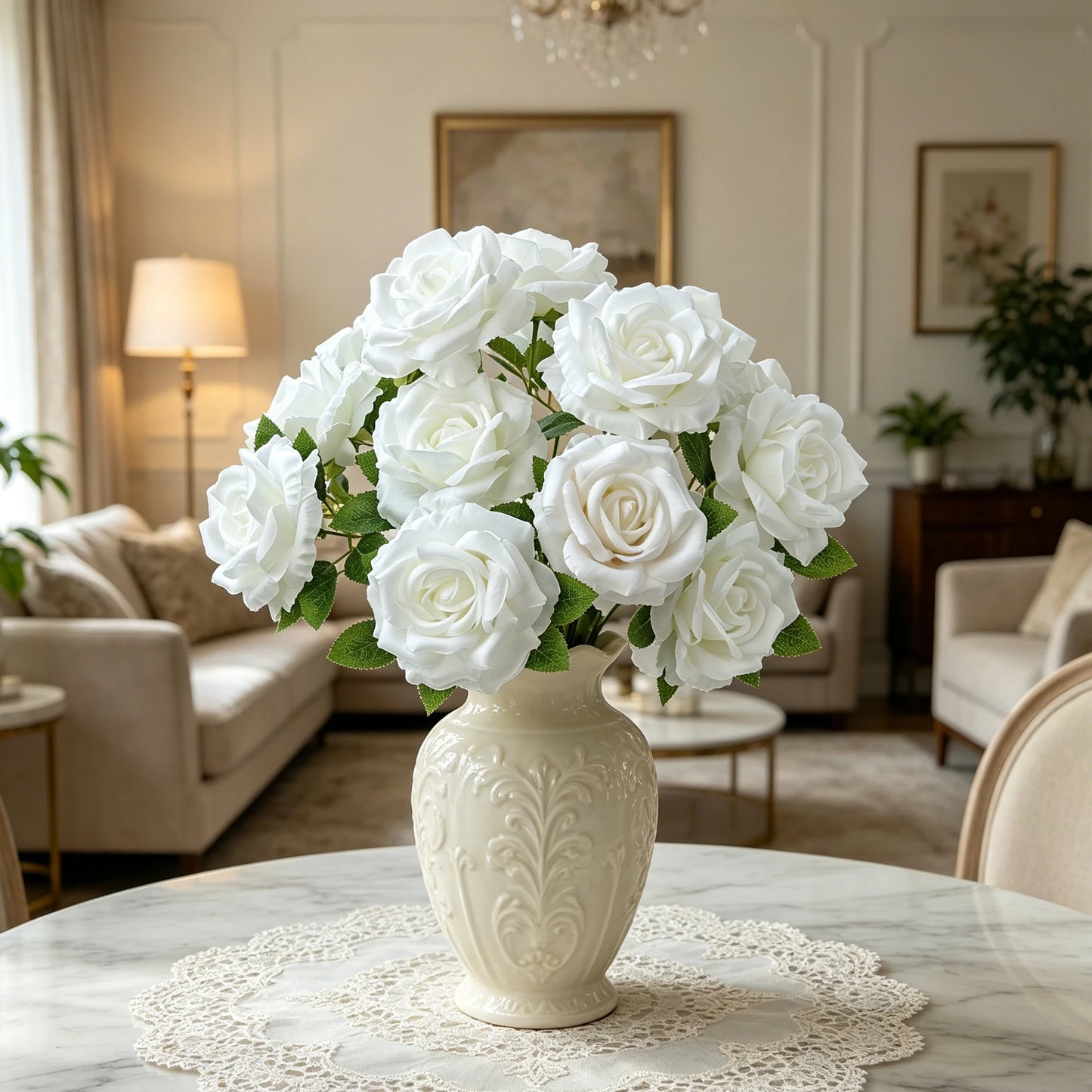 Silk Rose Artificial Bouquet – Wedding, Home & Garden Decor