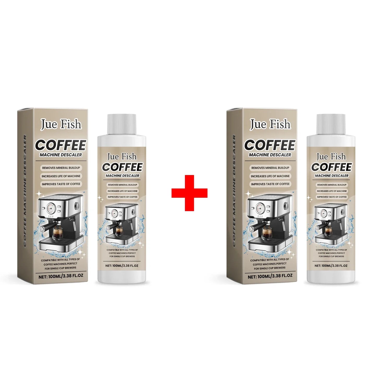 Jue-Fish Coffee Machine Descaler & Cleaner 100ml