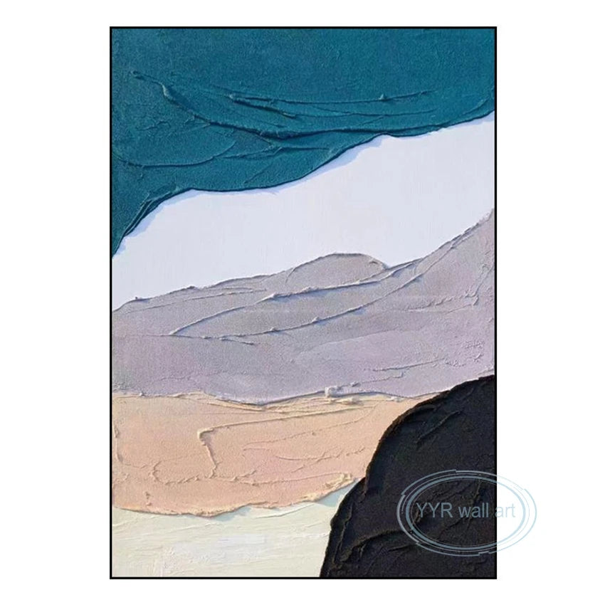 Abstract Hand-Painted Oil Painting Canvas Wall Art | Modern Decor Abstract Canvas Painting Peaceful Pleasures Health and Wellness No frame 90cmx150cm
