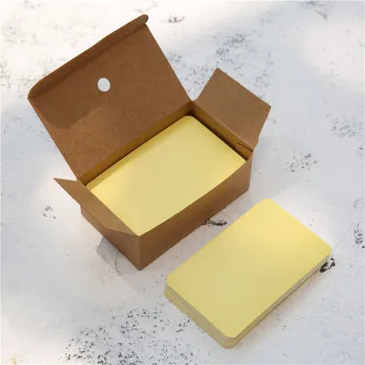 100pcsBlank Cardstock Handwritten English Words White Hard Small
