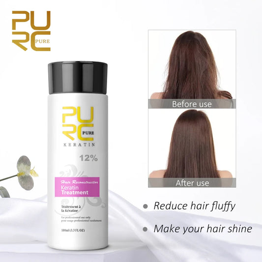 PURC Smoothing Shampoo Conditioner Professional Keratin Hair Treatment Nourishes Dry Repair Damaged Moisturizing Hair Care Peaceful Pleasures Health and Wellness