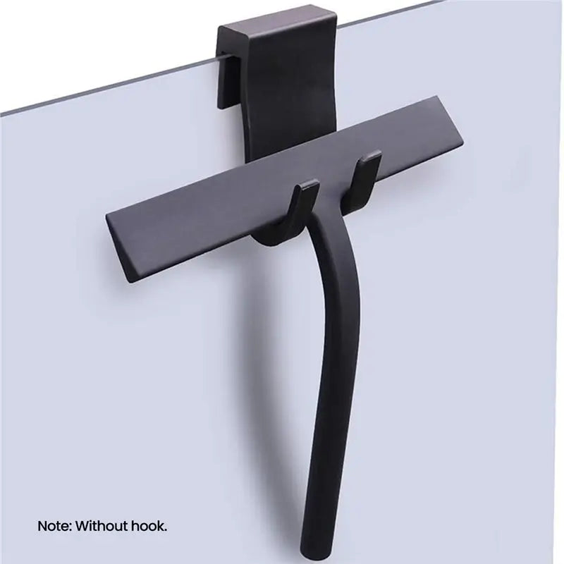 A36T-Hook-Free Black Squeegee For Glass For Bathroom Shower Doors Mirrors Tiles Car Windows Streak Free Cleaning Peaceful Pleasures Health and Wellness
