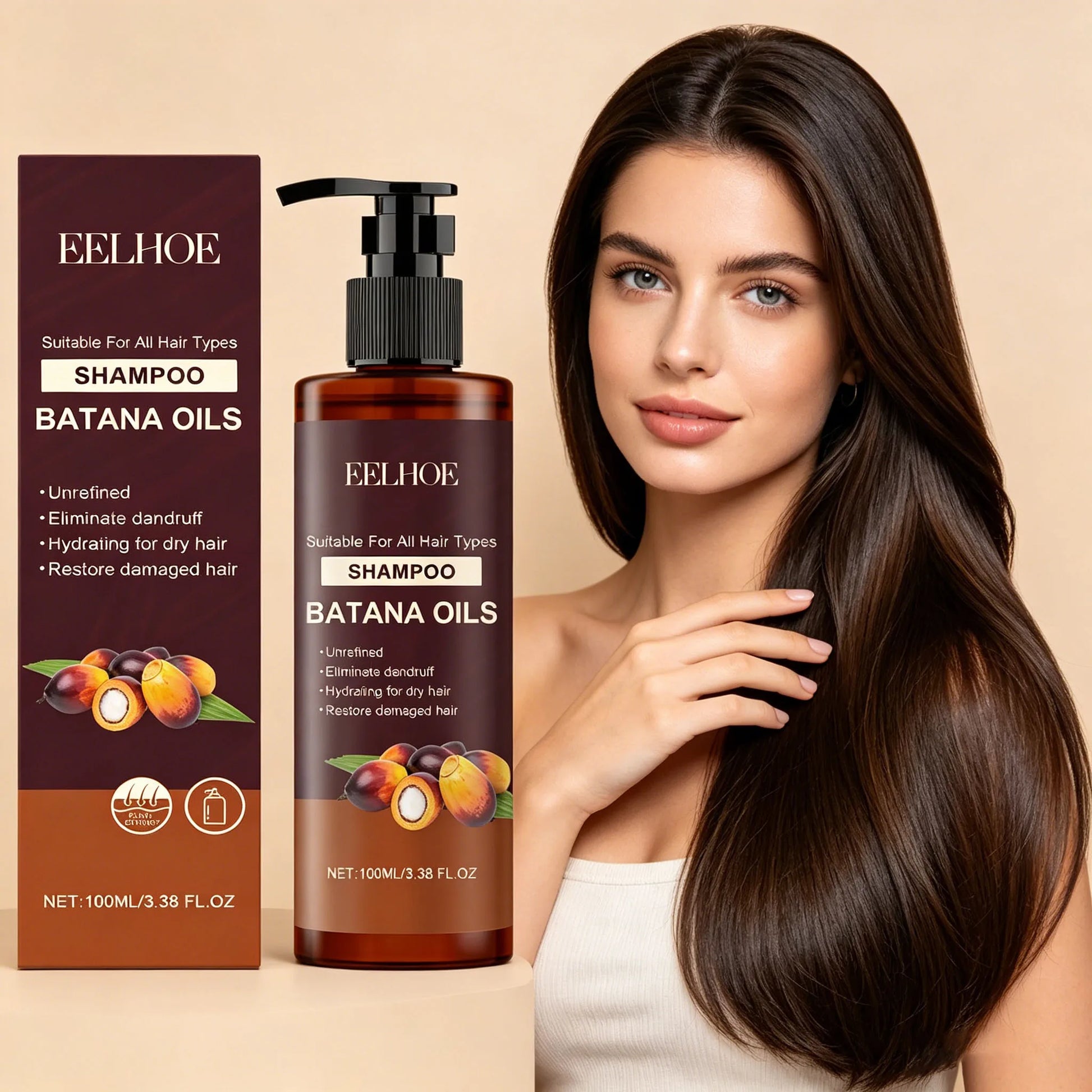 Batana Oil Shampoo Conditioner Cleaning Scalp Oil Control Anti Dandruff Smoothing Prevent Dryness Hair Care Set for Men Women Peaceful Pleasures Health and Wellness