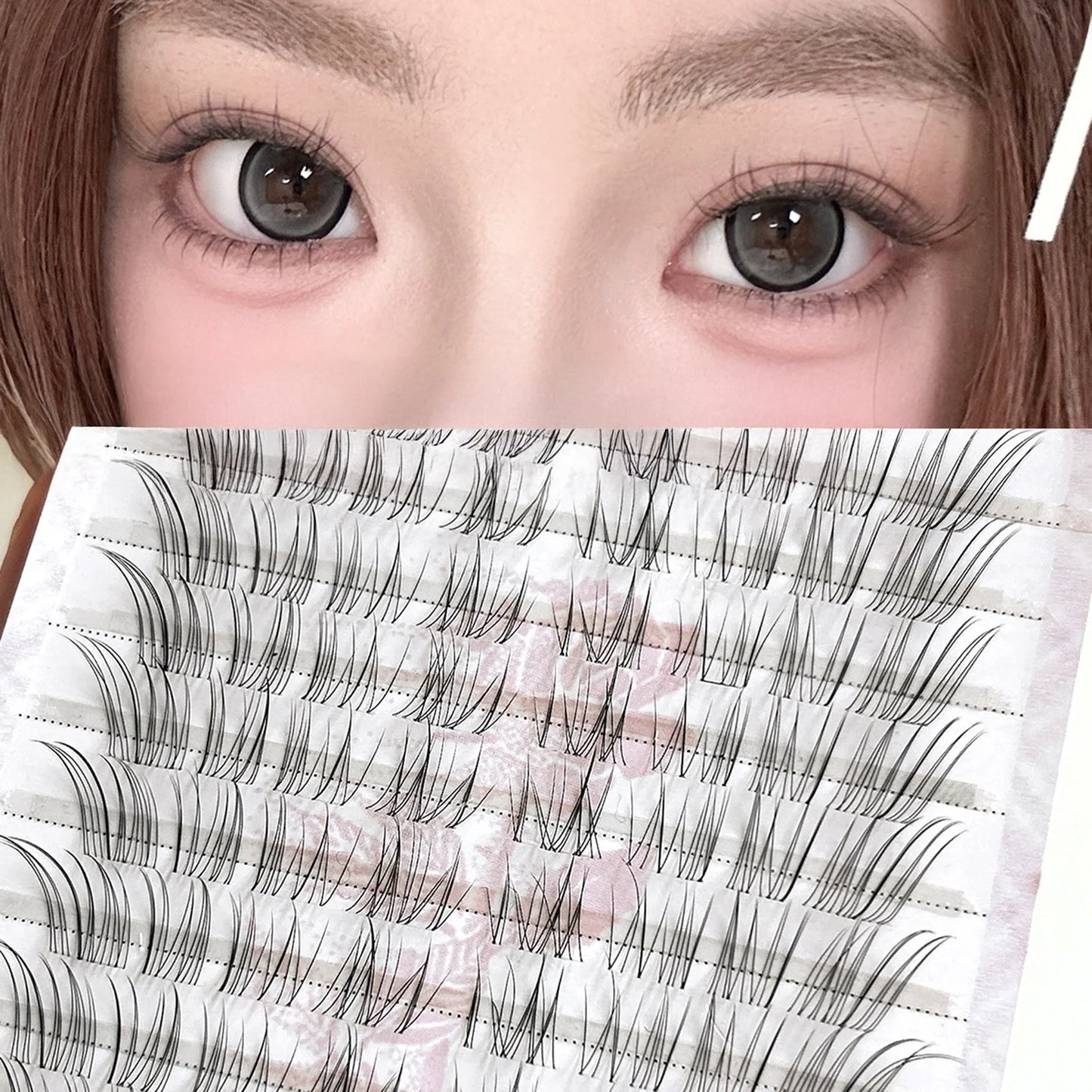 10 Rows Individual Lashes Clusters Segmented Natural Lash Extension Fox-style Flying False Eyelashes Makeup Tool Peaceful Pleasures Health and Wellness
