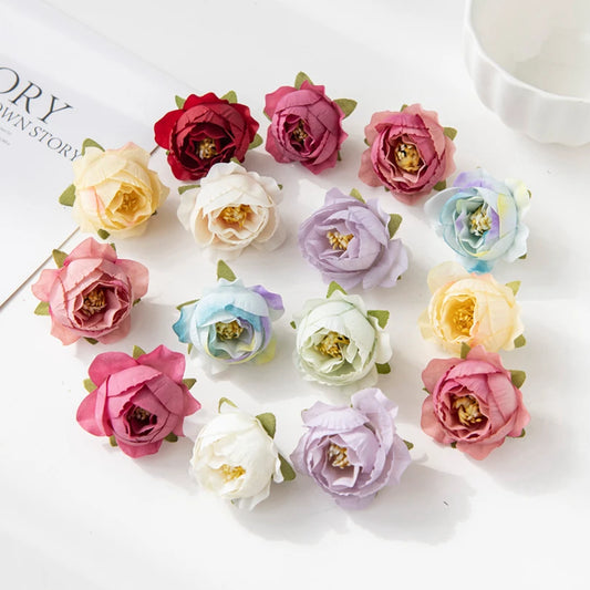 Artificial Silk Rose Flower Heads 10/20pcs – Multicolor Decor Artificial Silk Flowers Peaceful Pleasures Health and Wellness