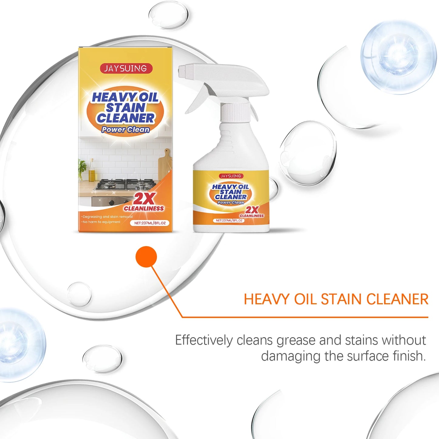 237ml Heavy Duty Kitchen Degreaser | Oil Stain Cleaner Spray