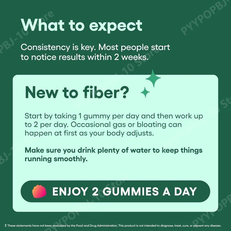 Fiber Gummies Chicory Root Prebiotic | Raspberry Lemon | 60ct