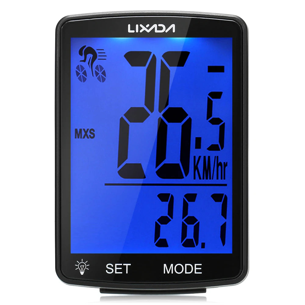 LIXADA IPX6 Waterproof Cycle Measurable Temperature Stopwatch