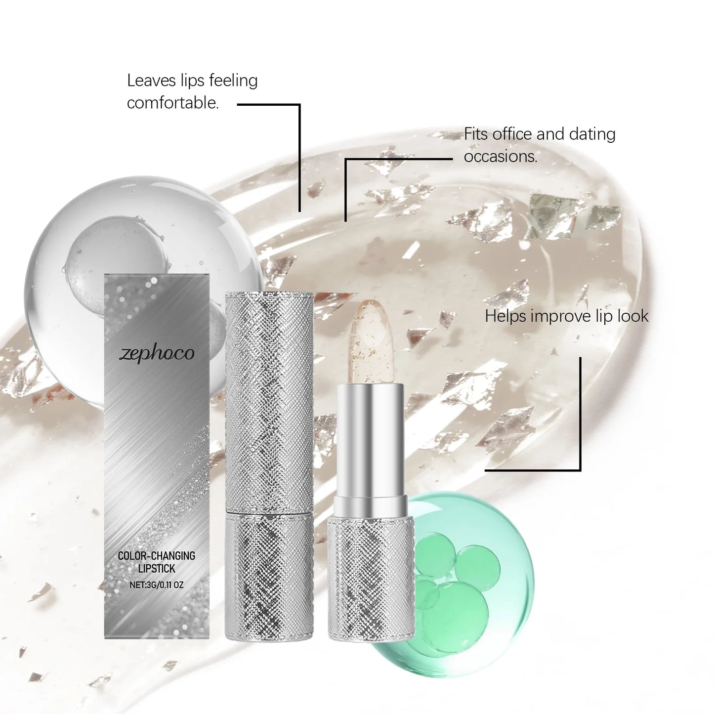 Color Changing Crystal Jelly Lip Balm – Moisturizing & Pearlescent