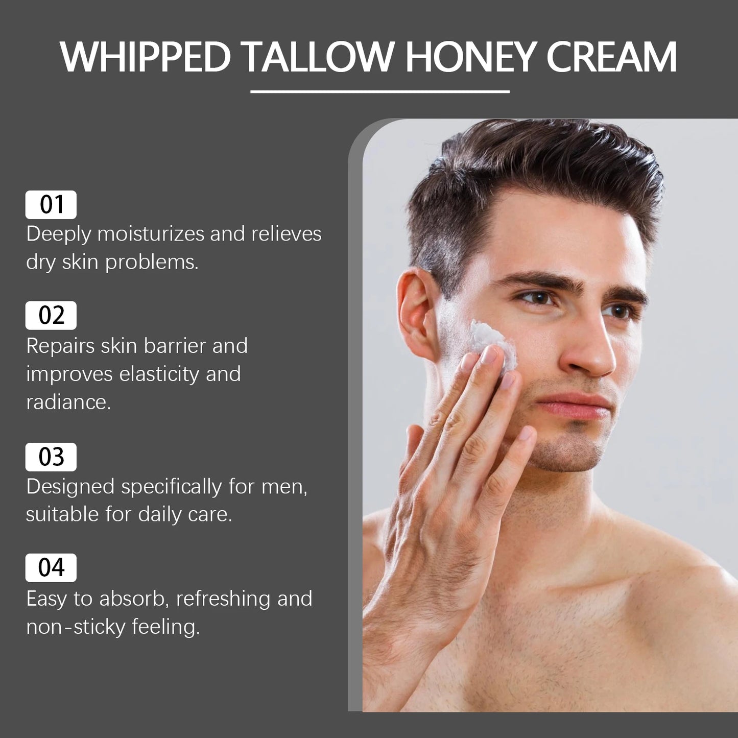 Men's Beef Tallow & Honey Deep Nourishing Face Balm | 60g