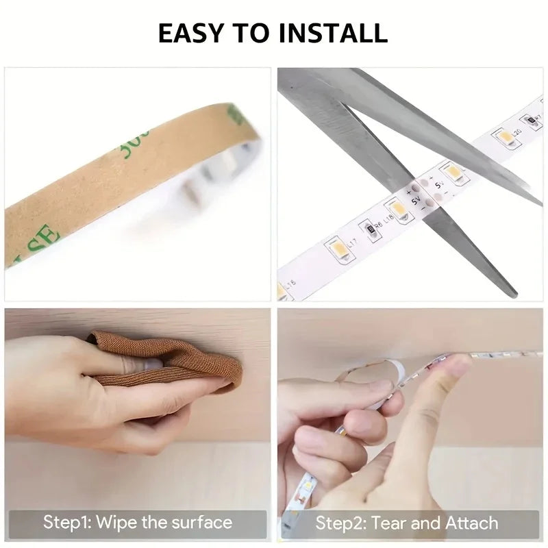 Battery Powered LED Strip Light SMD2835 1M–10M | White & Warm